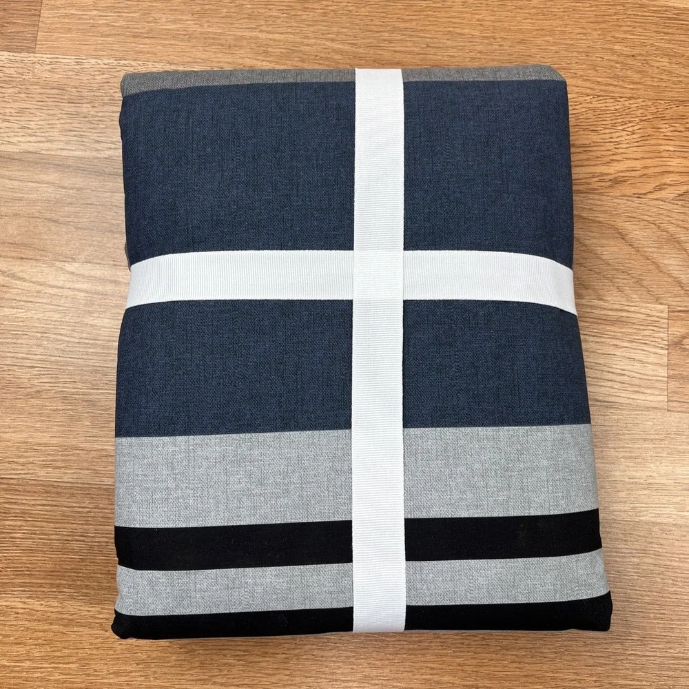 Nautica Home‎ Rendon KING Size Duvet Cover & Pillow Sham Set Grey/Navy NEW